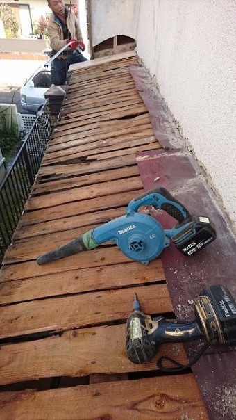 屋根解体後