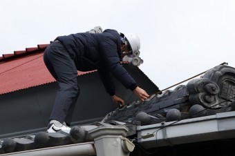 屋根の現場調査